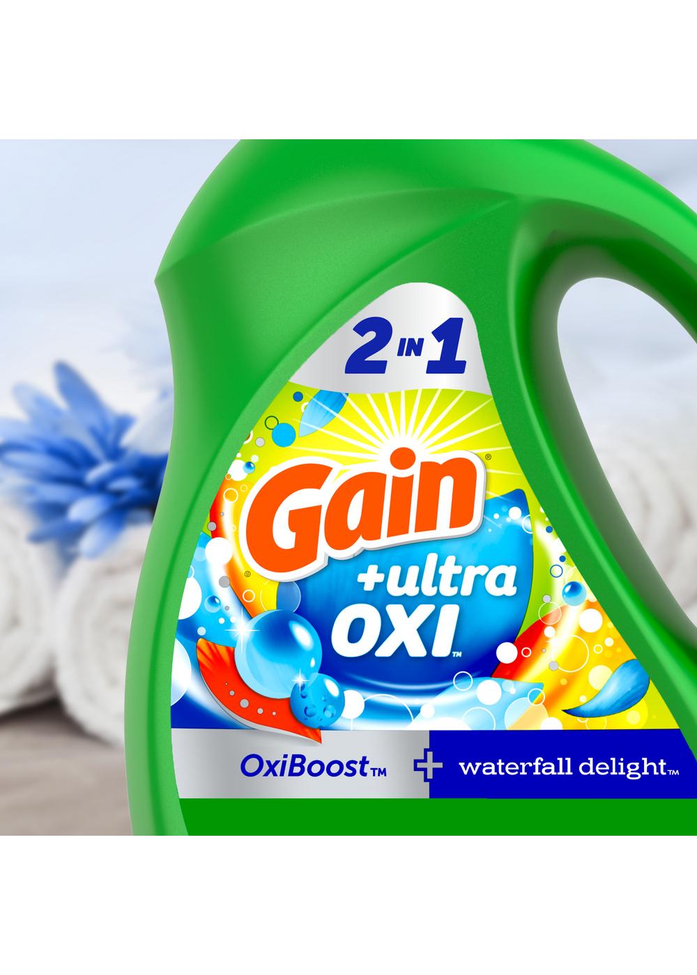 Gain + Ultra Oxi Boost HE Liquid Laundry Detergent, 61 Loads - Waterfall Delight; image 7 of 8
