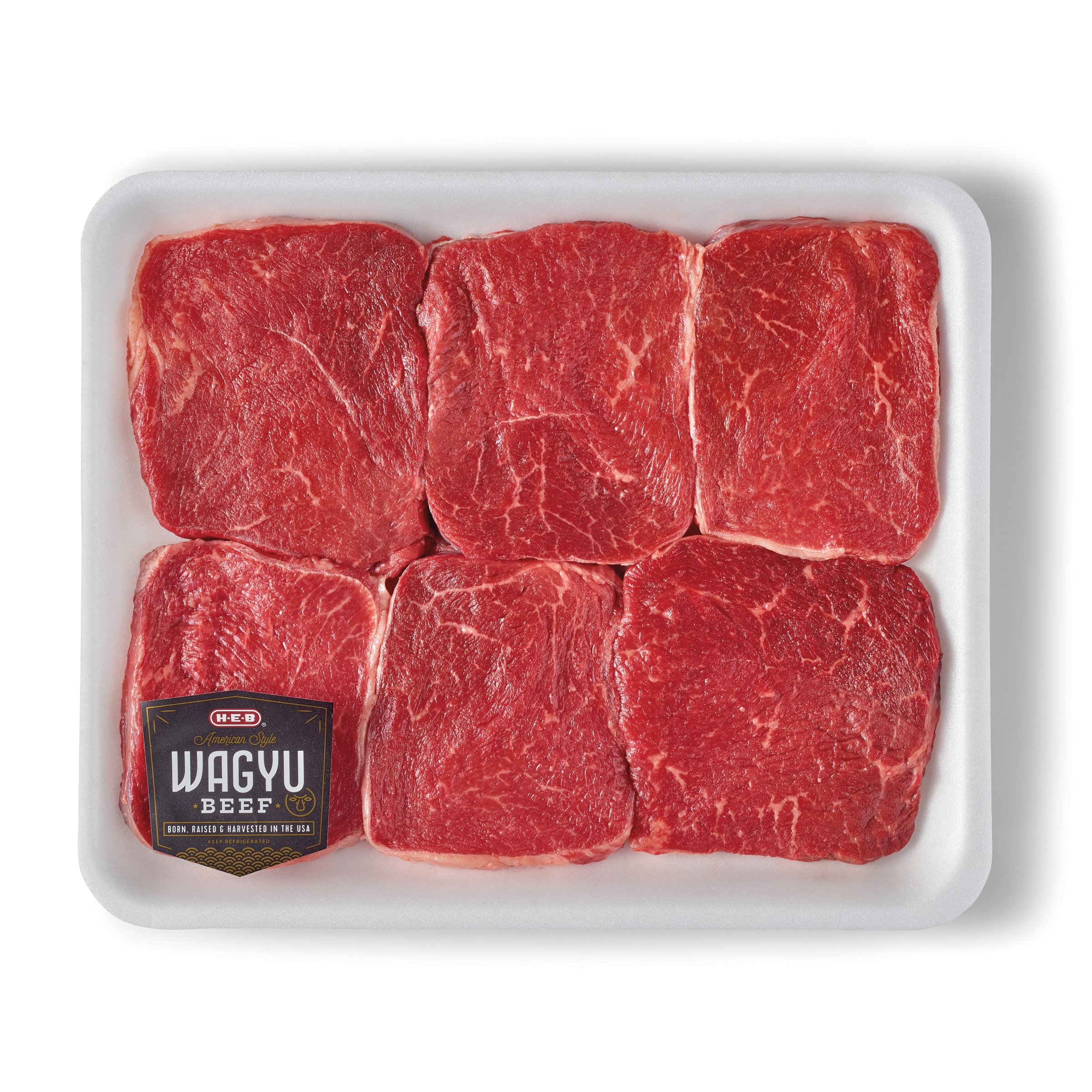 H-E-B American-Style Wagyu Beef Round Tip Steaks - Value Pack - Shop ...