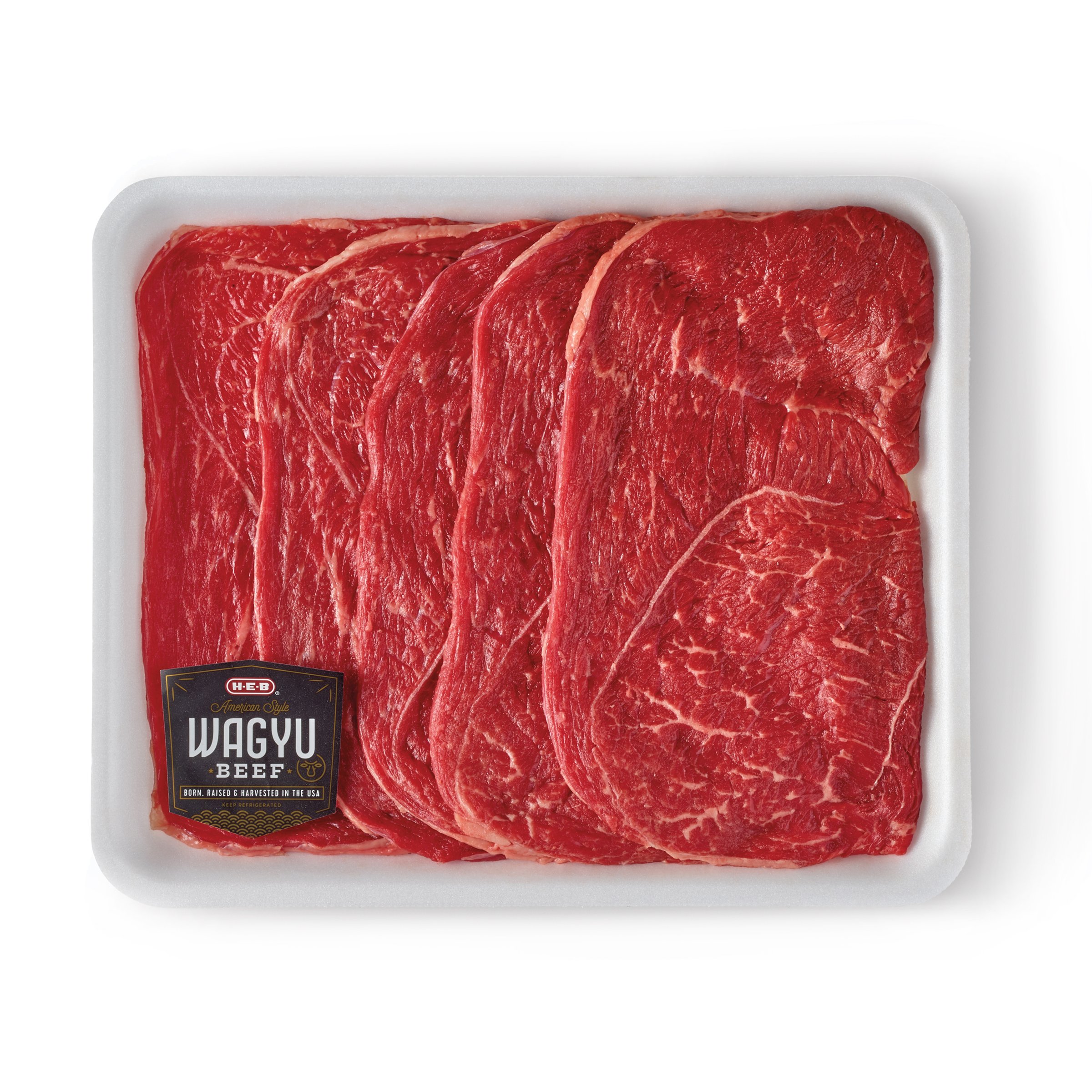 H-E-B American-Style Wagyu Beef Round Tip Steaks Milanesa - Value Pack ...