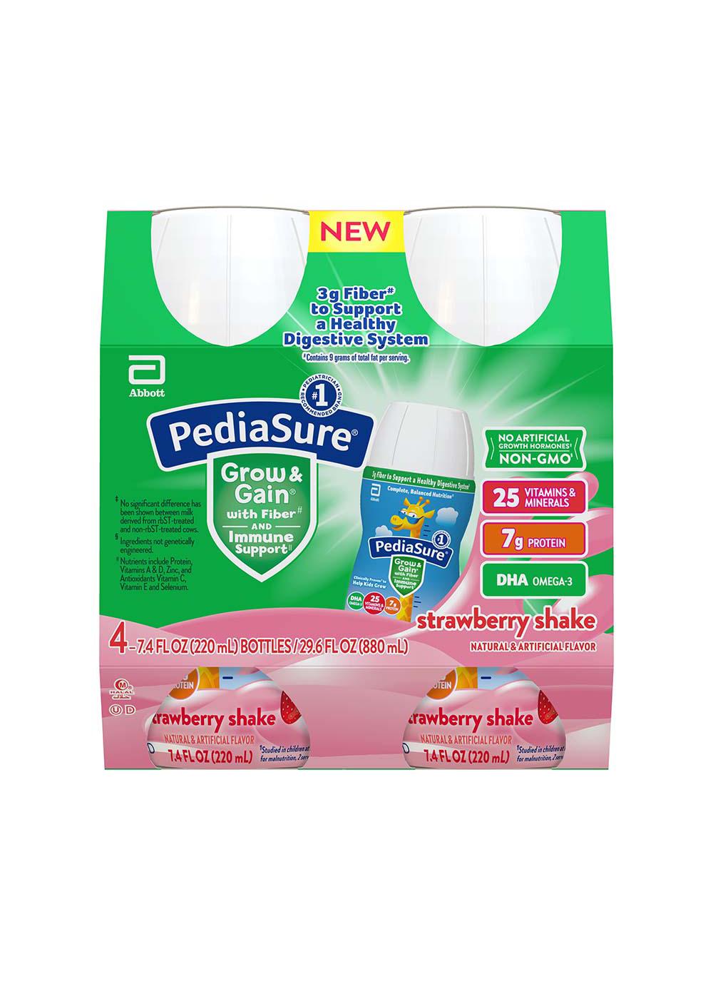 PediaSure Grow & Gain with Fiber Shake - Strawberry; image 1 of 2