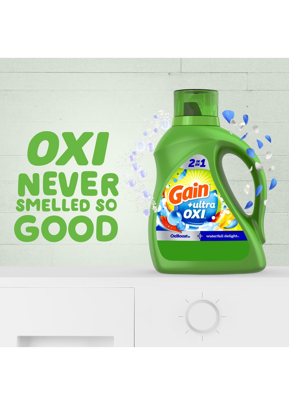 Gain + Ultra Oxi Boost HE Liquid Laundry Detergent, 128 Loads - Waterfall Delight; image 5 of 8