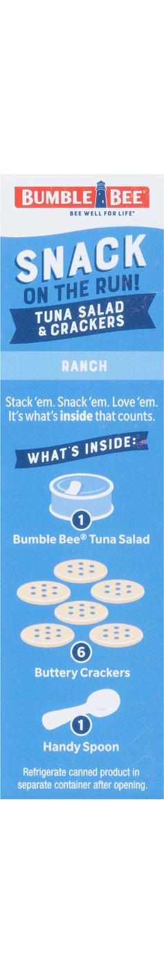 Bumble Bee Snack On the Run Ranch Tuna Salad & Crackers; image 2 of 4