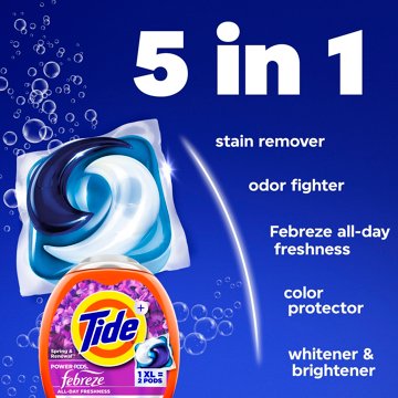 Tide Power PODS Febreze Spring & Renewal HE Laundry Detergent Pacs