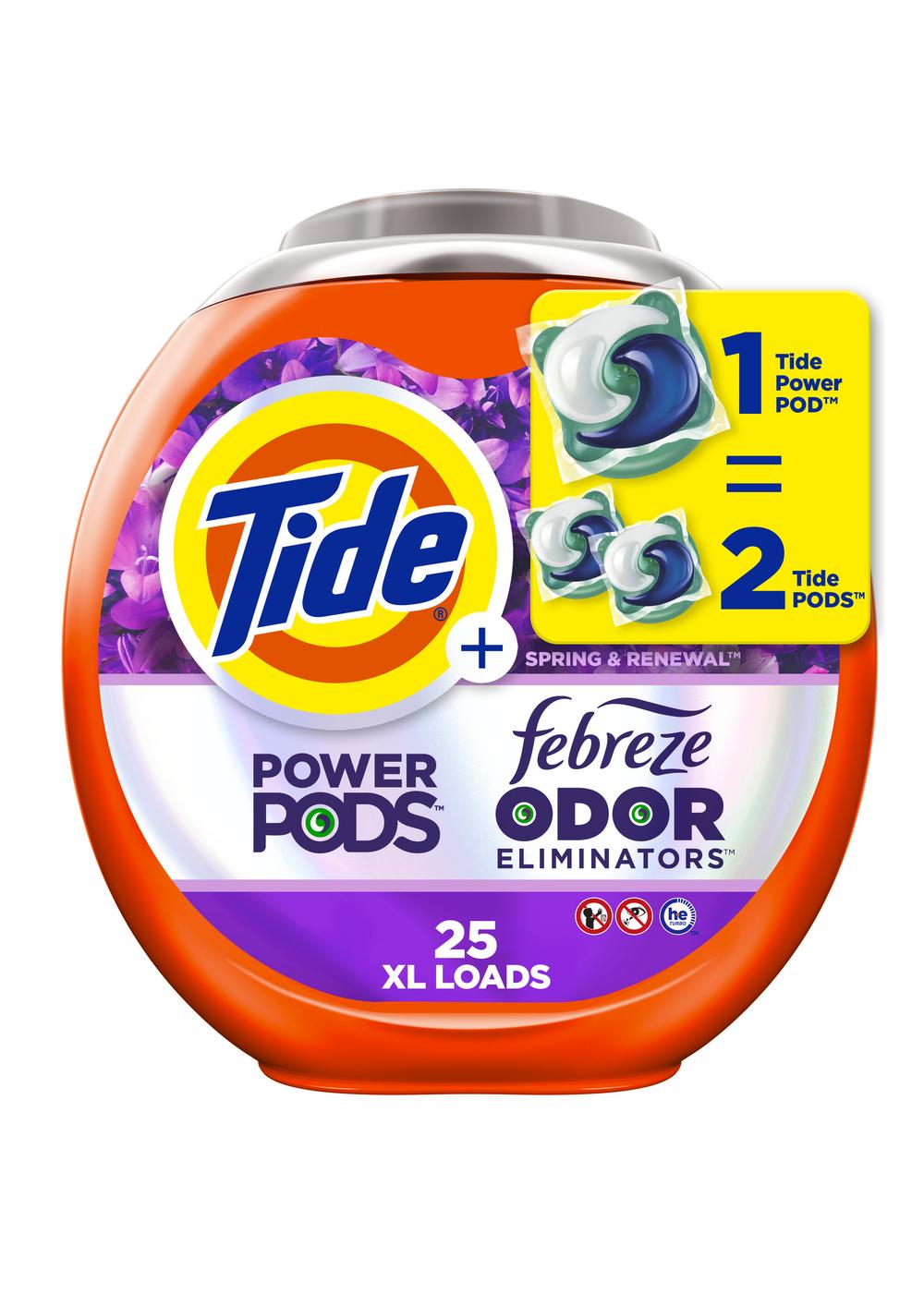 Tide Power PODS Febreze Spring & Renewal HE Laundry Detergent Pacs; image 1 of 9