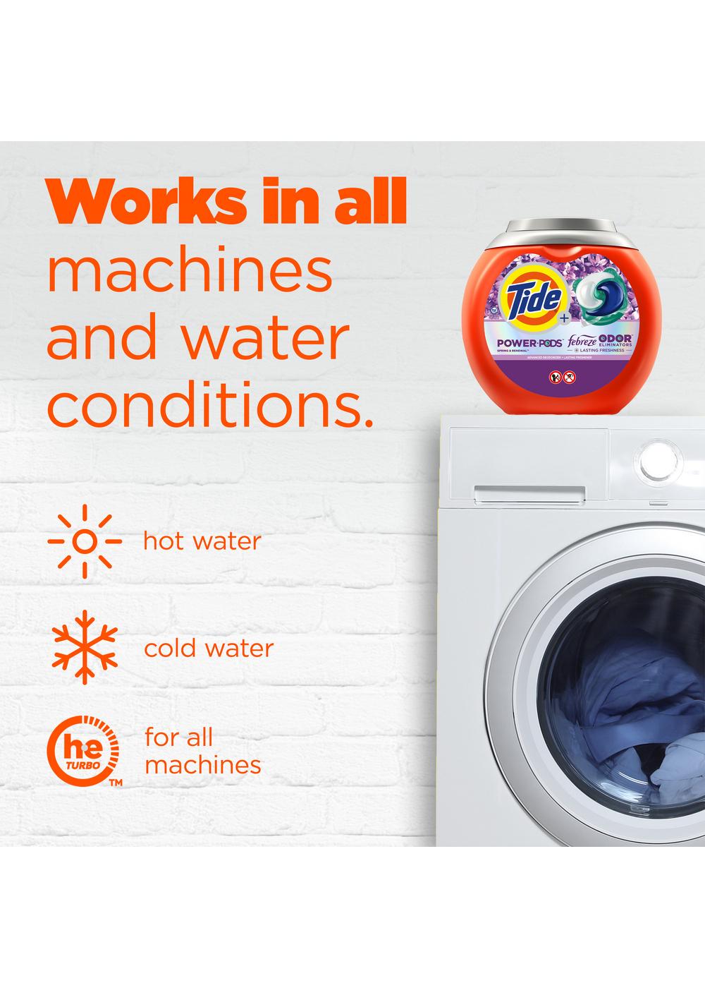 Tide Power PODS Febreze Spring & Renewal HE Laundry Detergent Pacs; image 6 of 9