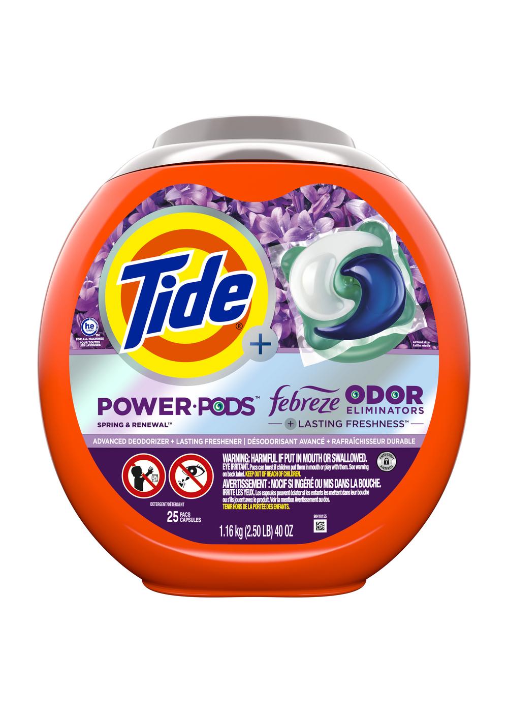 Tide Power PODS Febreze Spring & Renewal HE Laundry Detergent Pacs; image 7 of 9