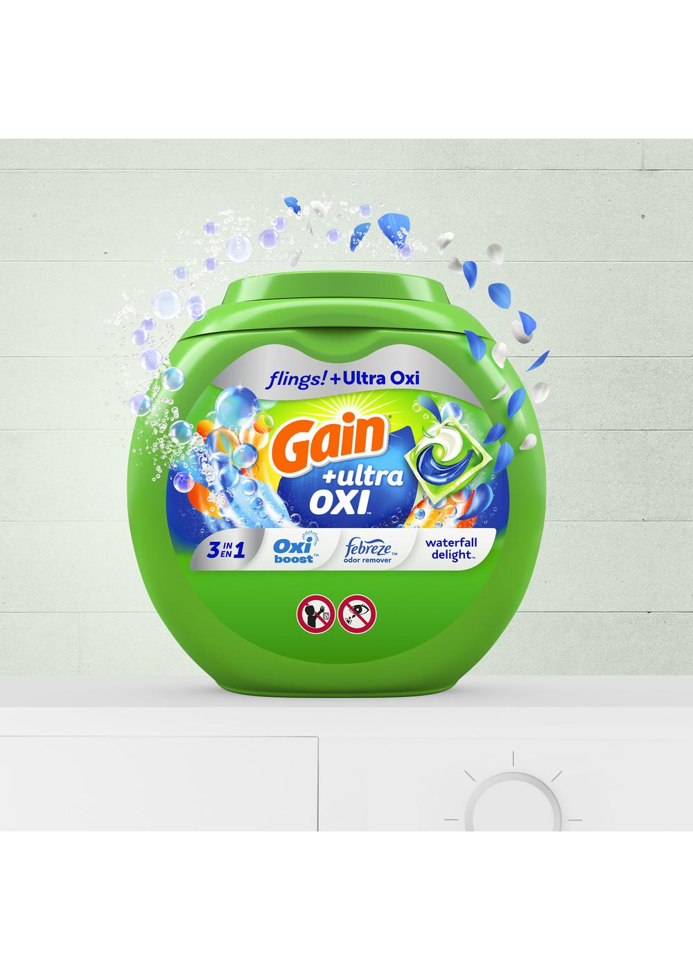 Gain Flings! Ultra Oxi Waterfall Delight HE Laundry Detergent Pacs; image 8 of 11