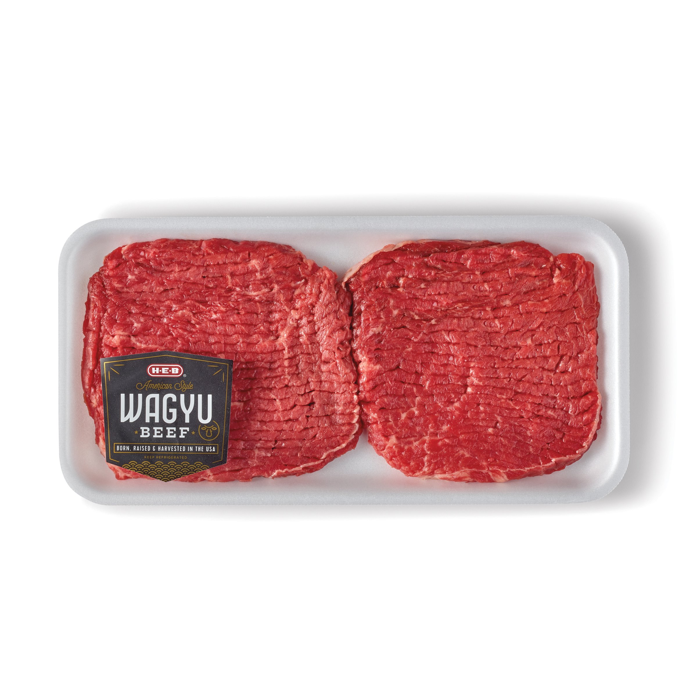 H-E-B American-Style Wagyu Beef Tenderized Top Blade Steaks - Shop Beef ...