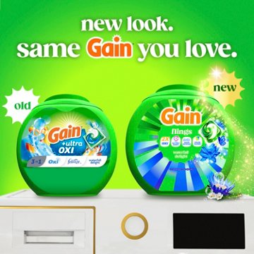 Gain Flings Liquid Washing Detergent Pacs - Waterfall Delight Scent