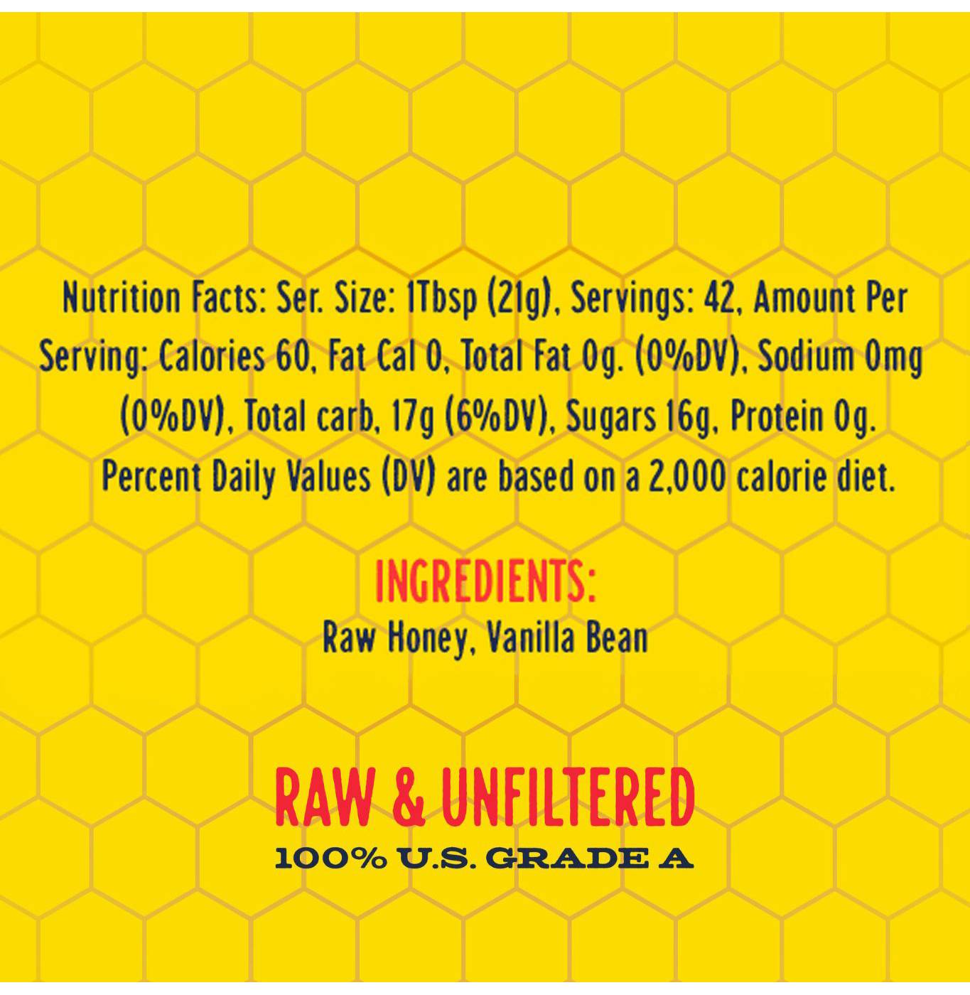 Kelley's Vanilla Bean Infused Local Texas Honey; image 3 of 3