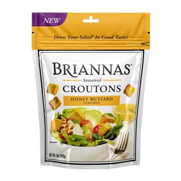 Briannas Honey Mustard Croutons, 5 oz