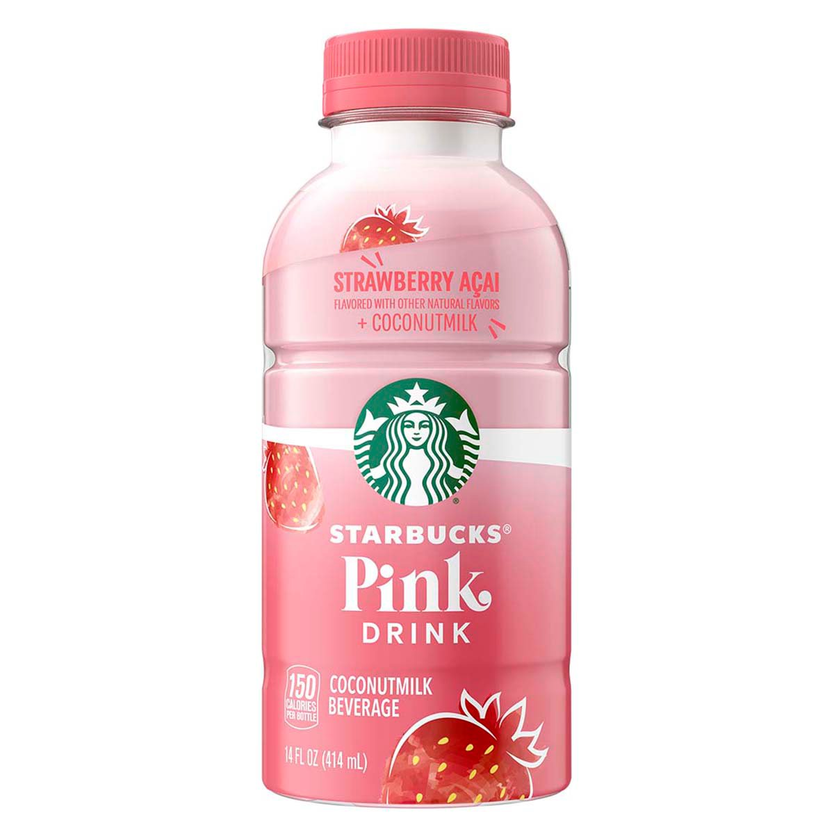 Starbucks Pink Drink Strawberry Acai Coconut Milk Beverage, 14 oz