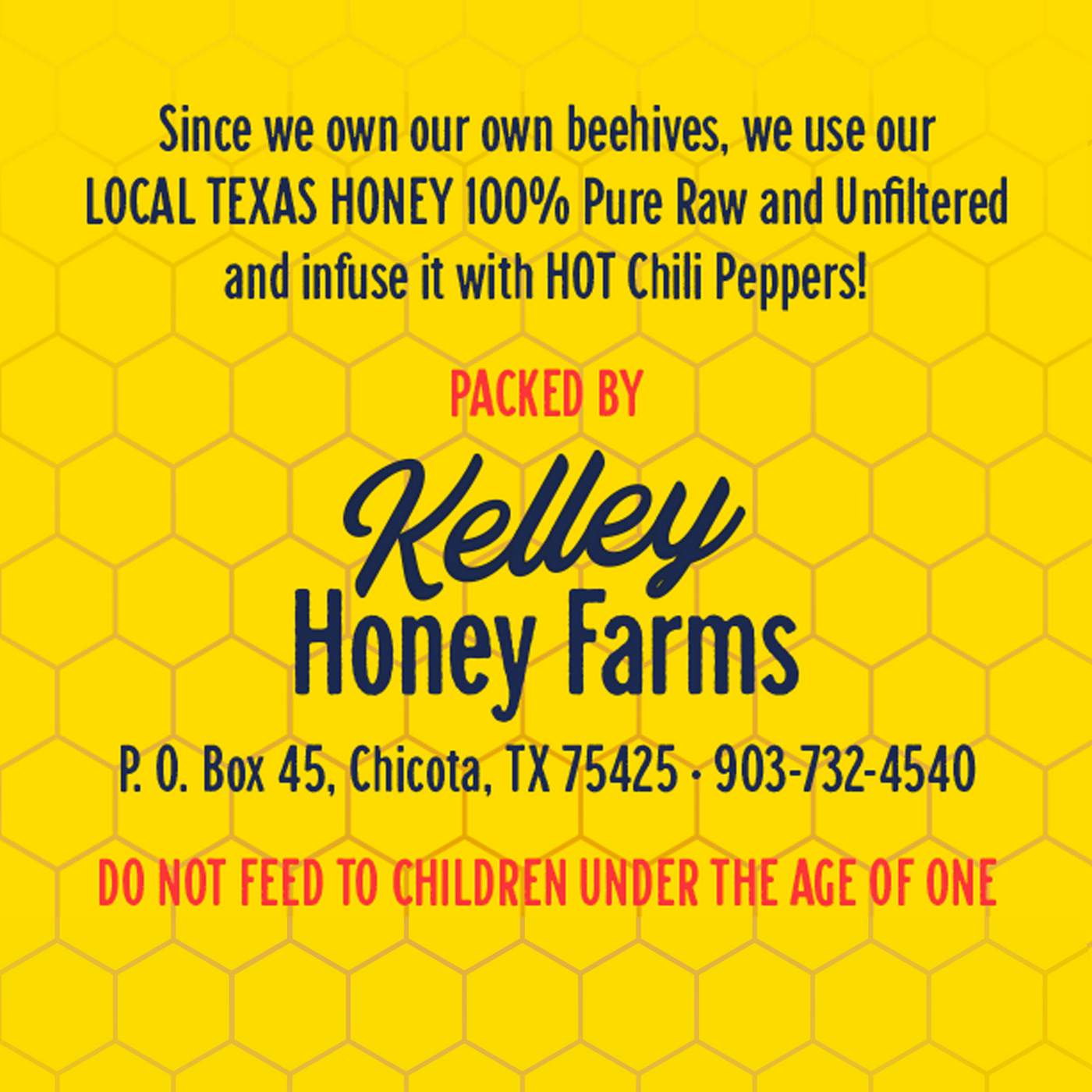 Kelley's Honey Hot Infused Local Texas Honey; image 3 of 5