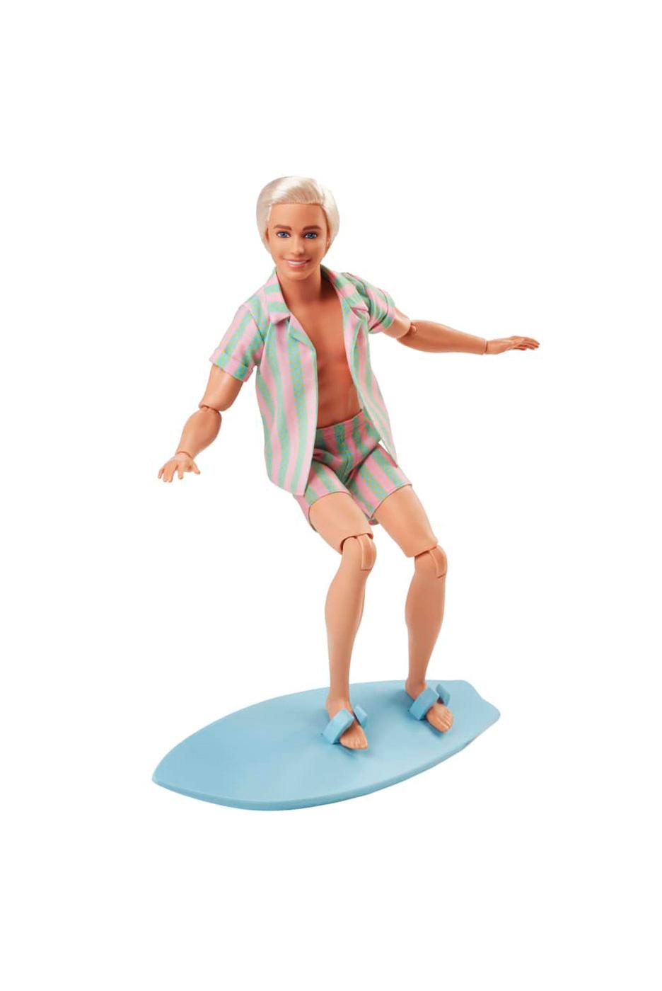 Barbie The Movie Collectible Ken Doll in Pastel Striped Beach Set - Shop  Action Figures & Dolls at H-E-B