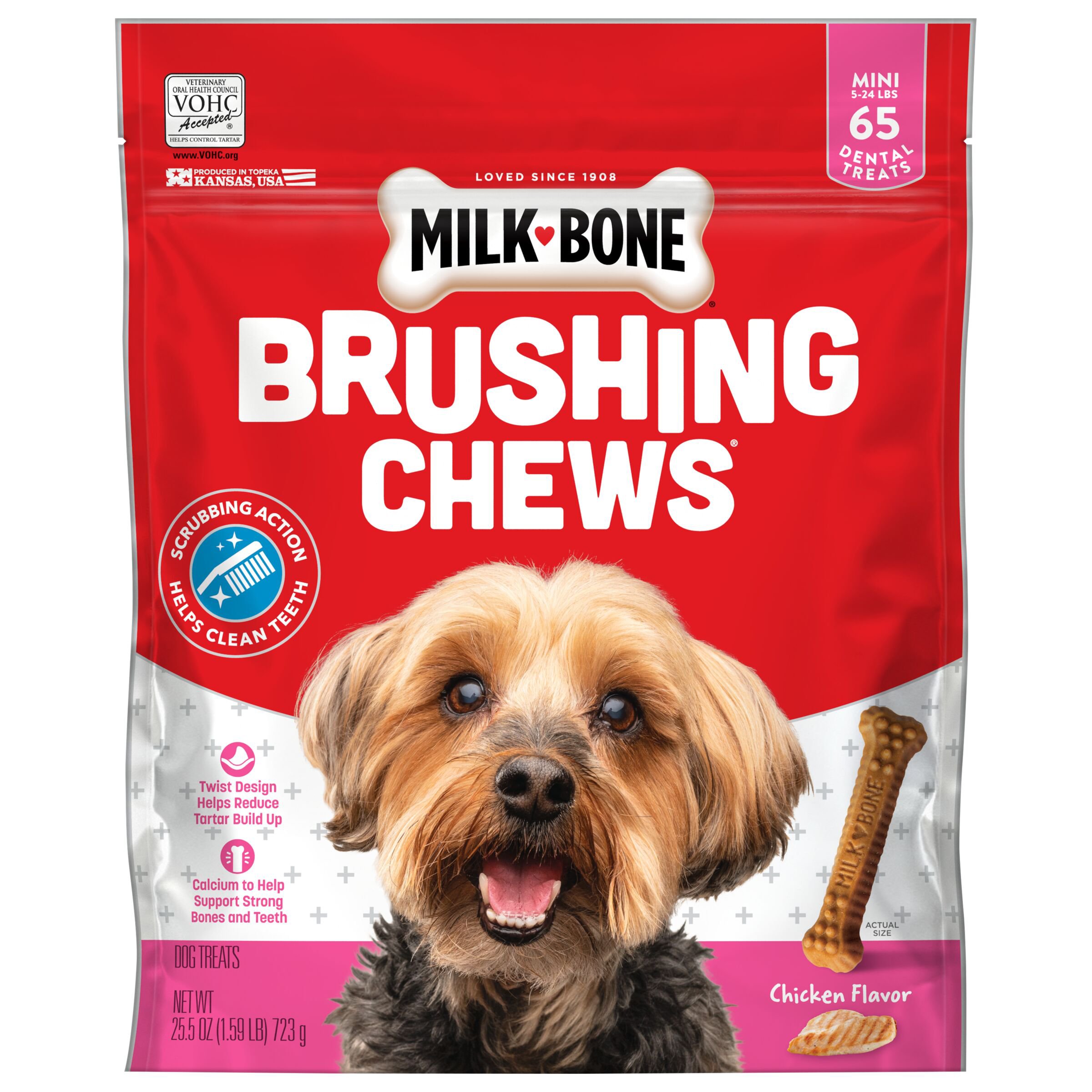 MilkBone Brushing Chews Mini Dental Dog Treats Shop Dental Treats at HEB
