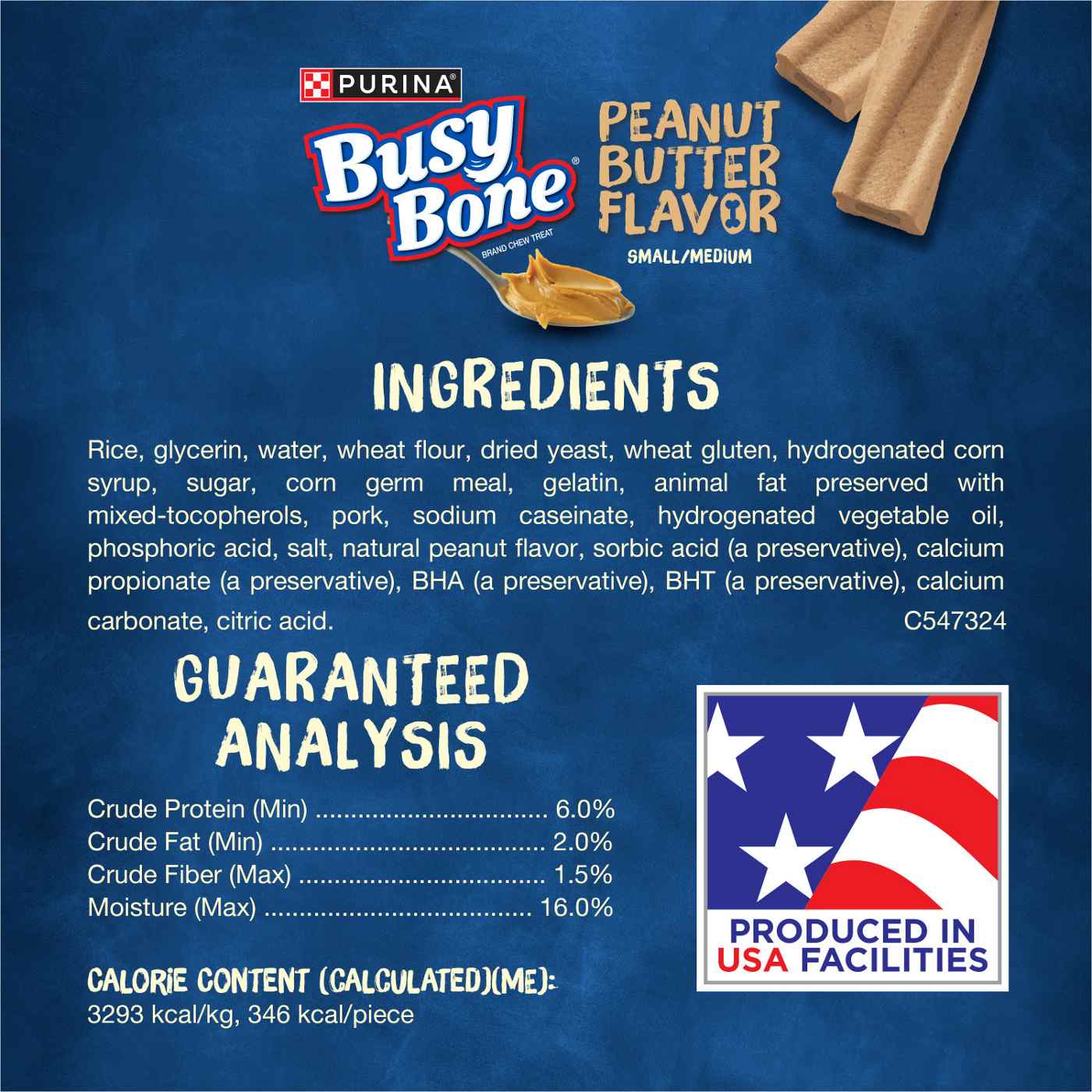 Busy Bone Peanut Butter Small &amp; Medium Chew Dog Treats - Shop Soft ...