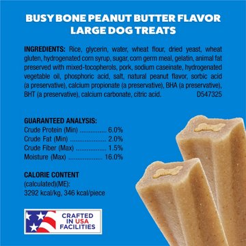 Busy Purina Bone Adult Dog Chew Bone Treats - Peanut Butter