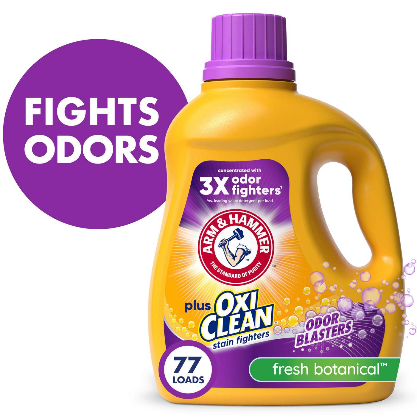 Arm & Hammer Plus OxiClean Odor Blasters HE Liquid Laundry Detergent, 77 Loads - Fresh Botanical; image 4 of 13