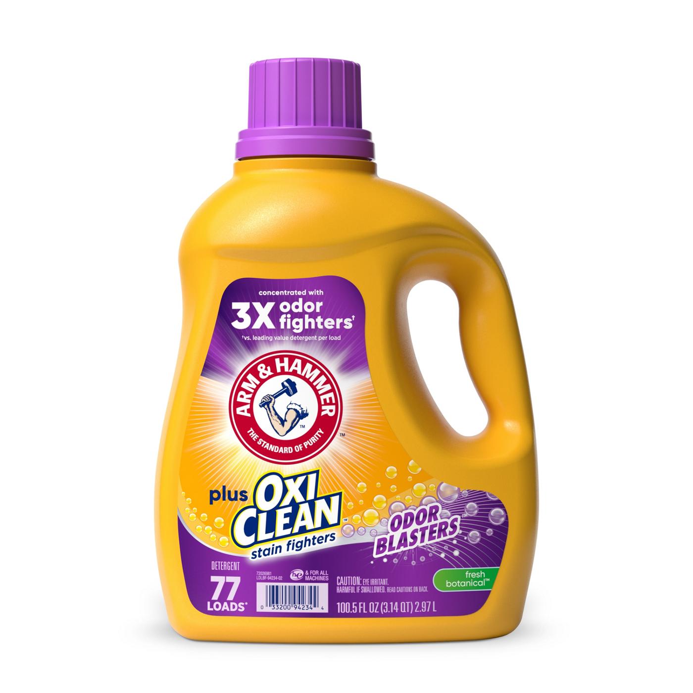 Arm & Hammer Plus OxiClean Odor Blasters HE Liquid Laundry Detergent, 77 Loads - Fresh Botanical; image 1 of 13