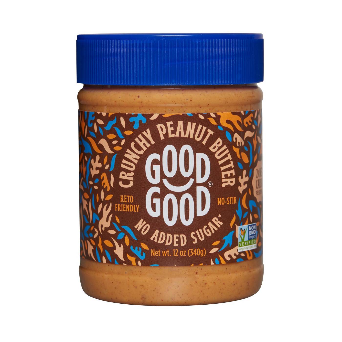 Good Good No Sugar Added Crunchy Peanut Butter; image 1 of 2