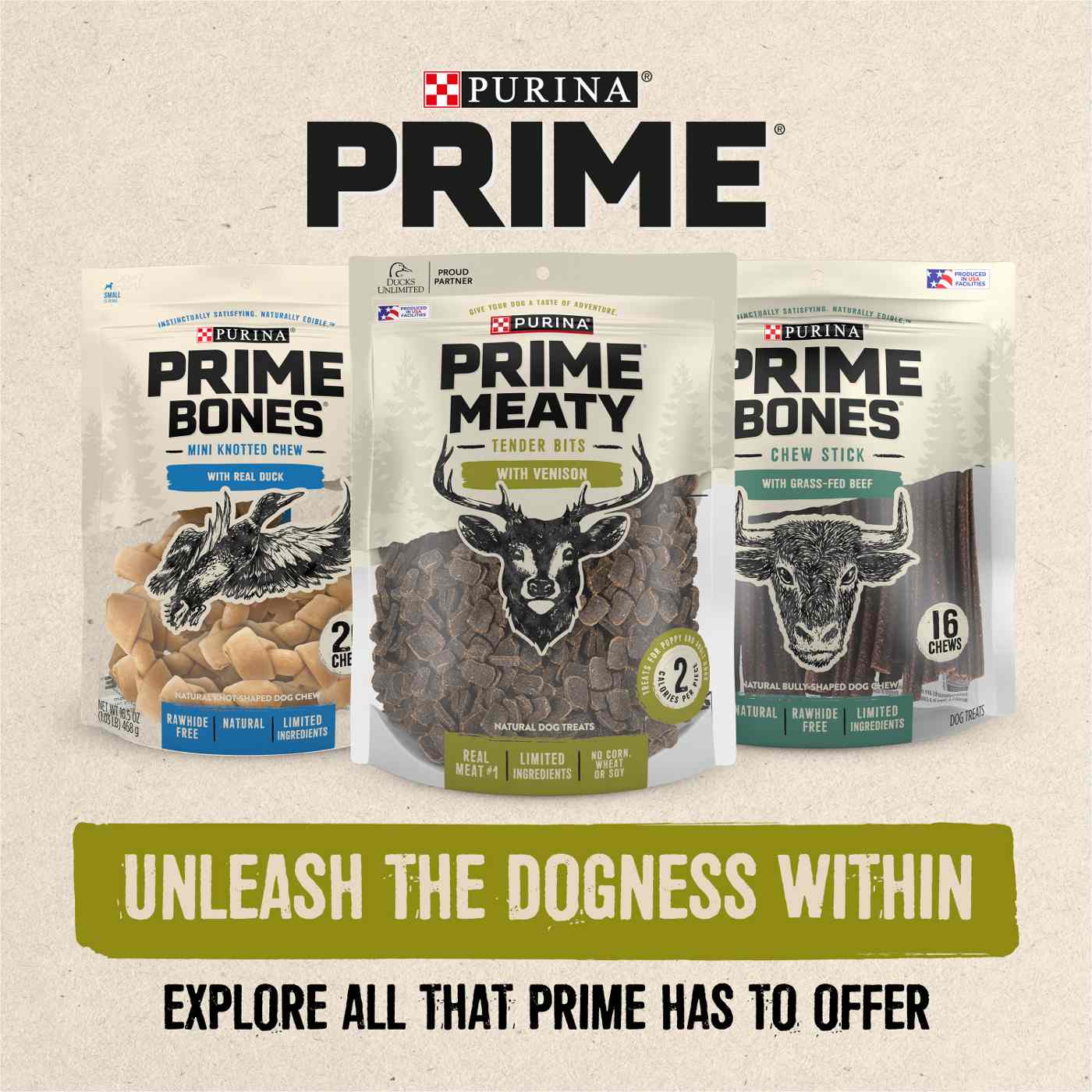 Prime Purina PRIME MEATY Tender Bits With Venison All Natural Dog Treats; image 5 of 6