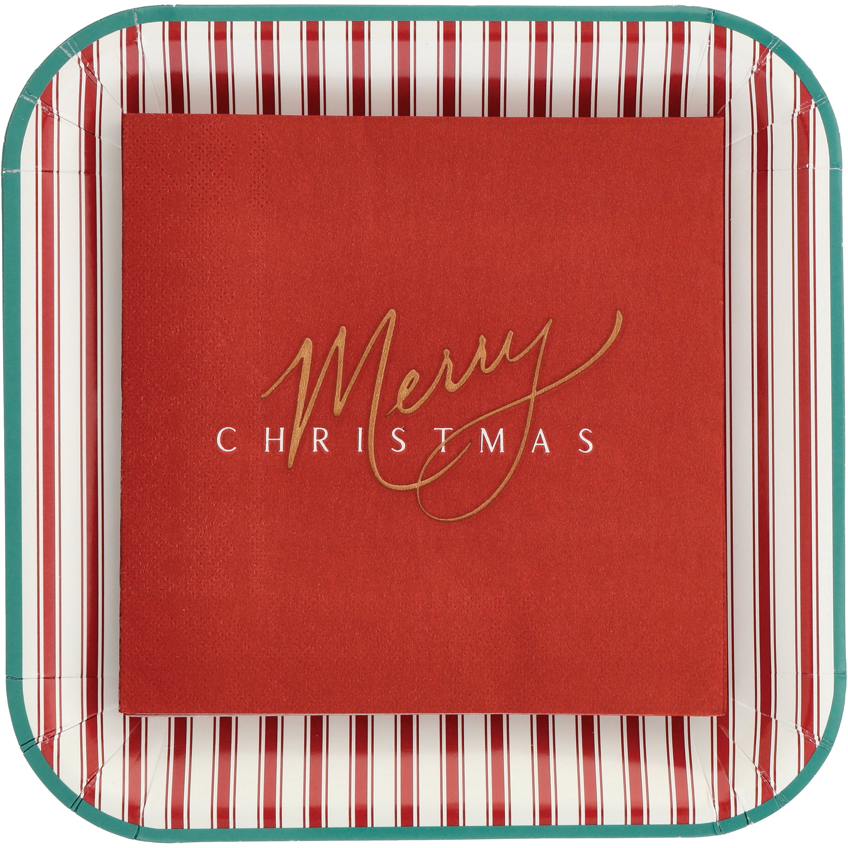 Destination Holiday Christmas Paper Plates & Napkins Set Shop Party