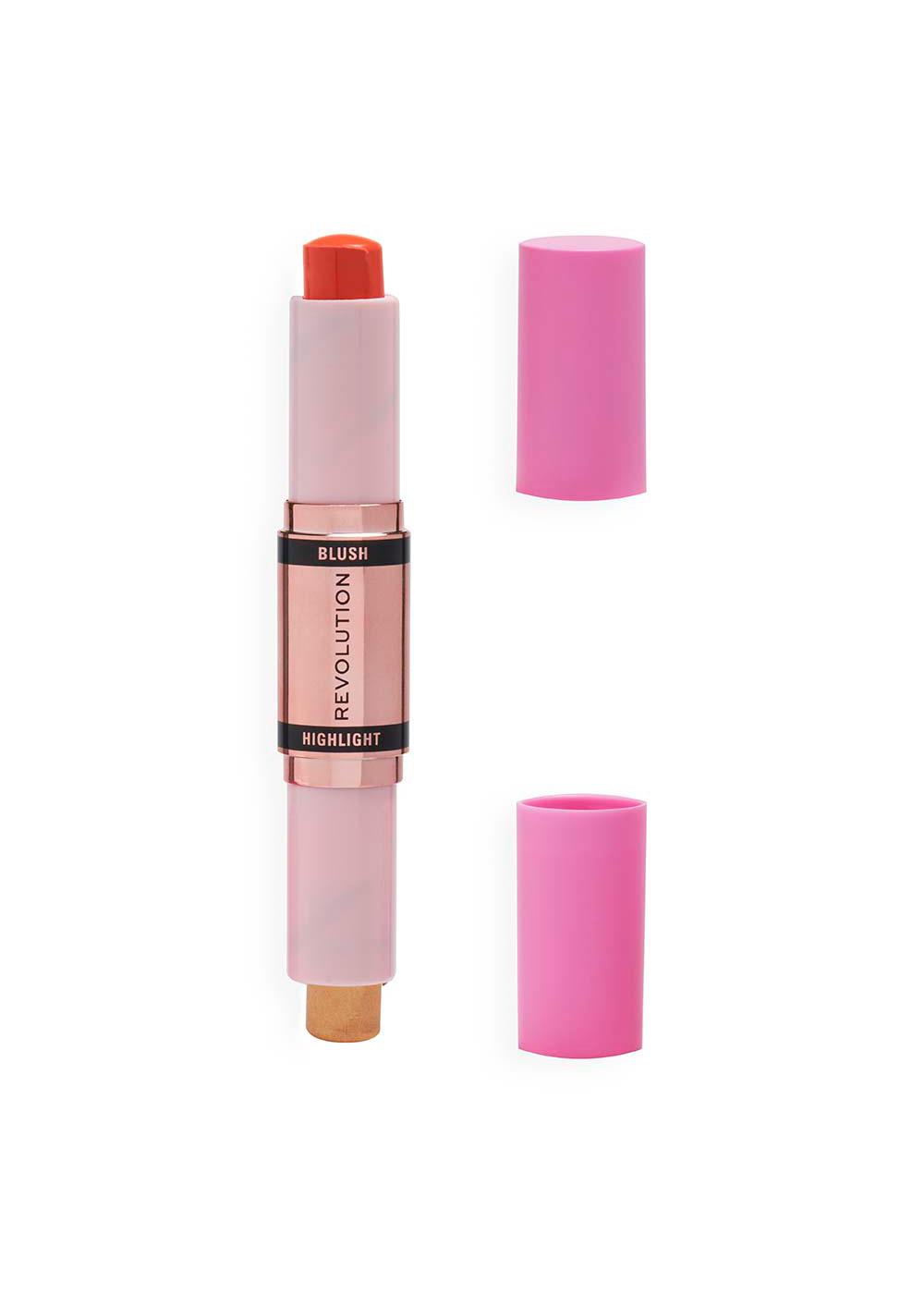Makeup Revolution Double Ended Blush & Highlight Stick - Coral Dew; image 4 of 4