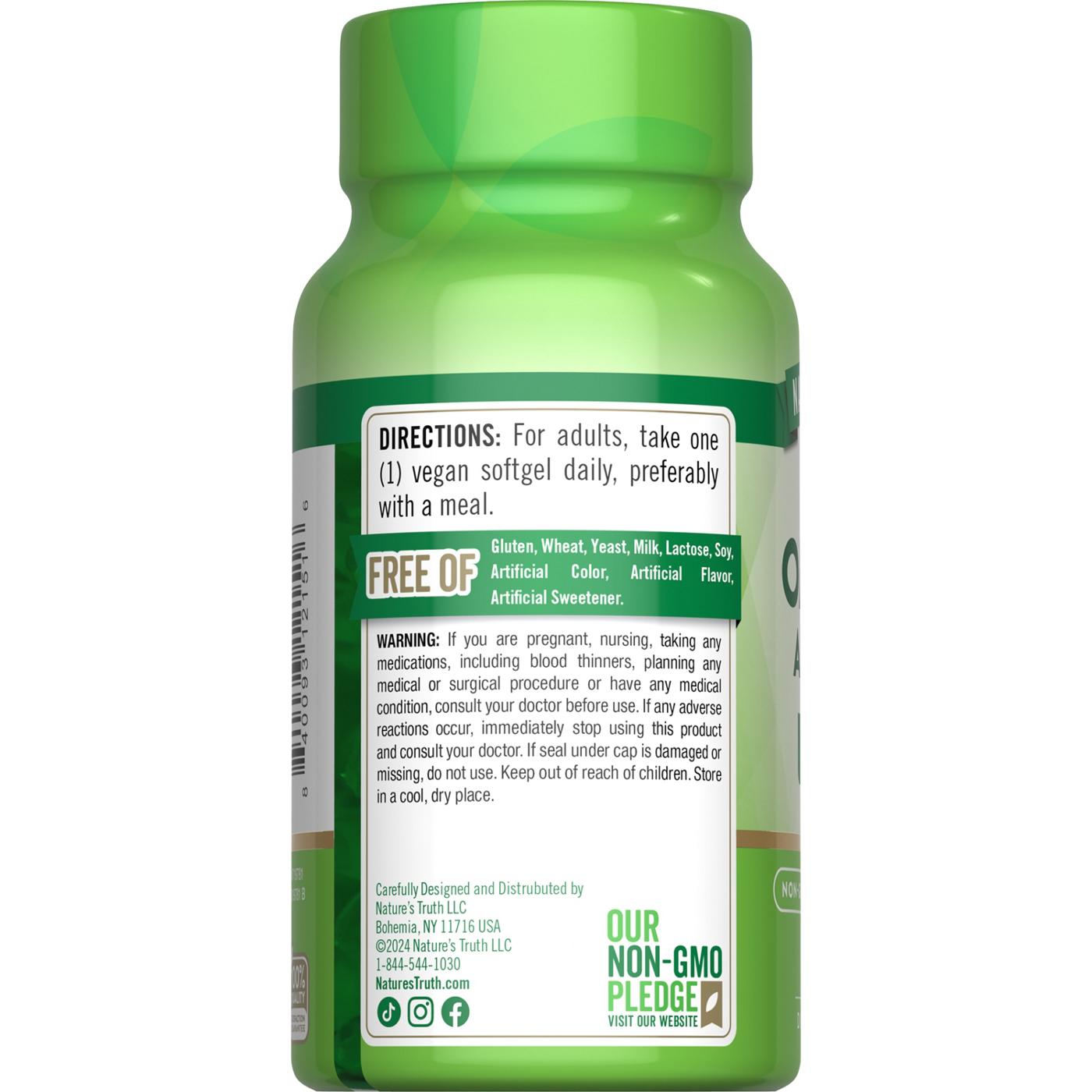 Nature's Truth Vegan Omega-3 Algae Oil & DHA Softgels; image 2 of 4