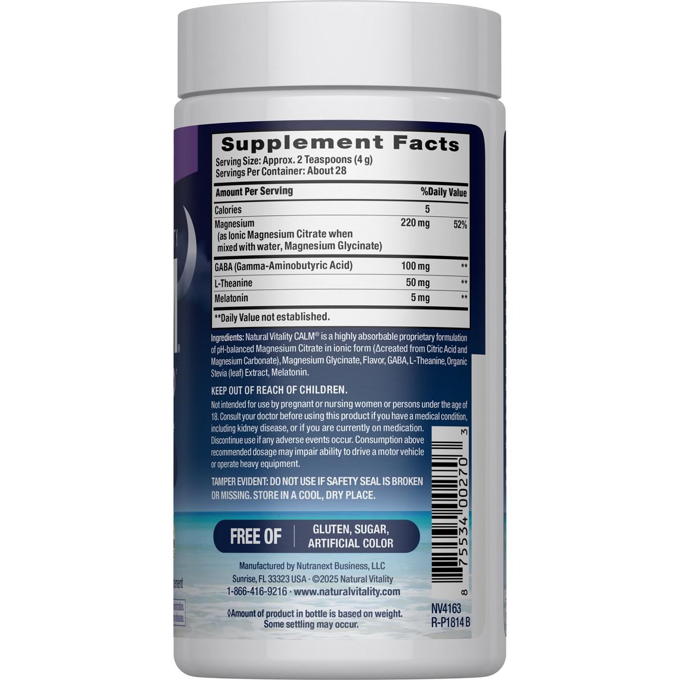 Natural Vitality Calm Calm Sleep Magnesium Supplement Drink Mix - Mixed Berry; image 4 of 4