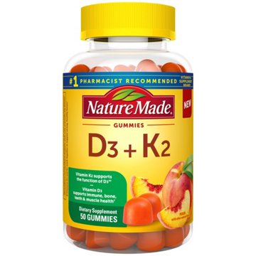 Nature Made Vitamin D3 + K2 Gummies, 50 ct