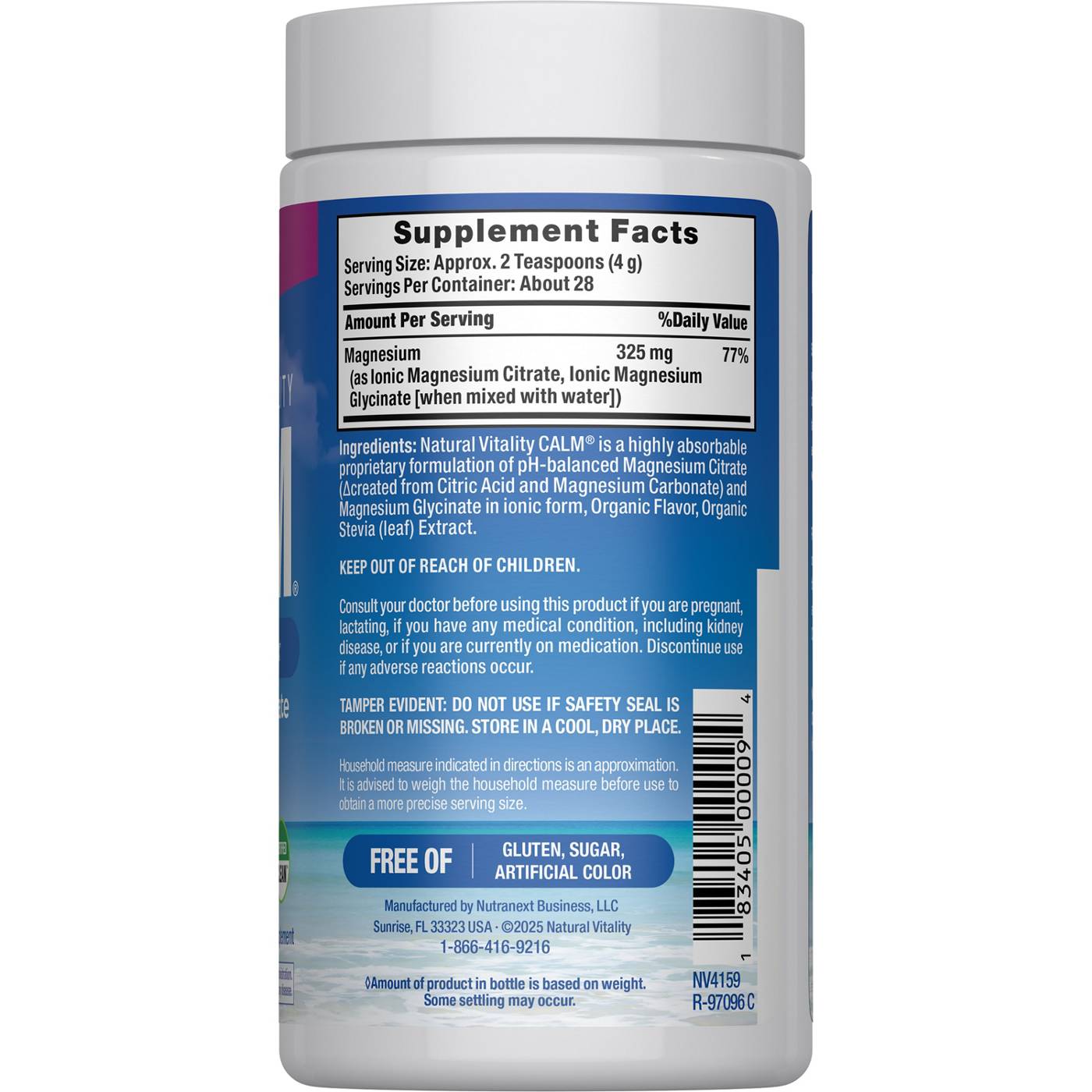 Natural Vitality Calm Magnesium Drink Mix - Raspberry-Lemon; image 2 of 4