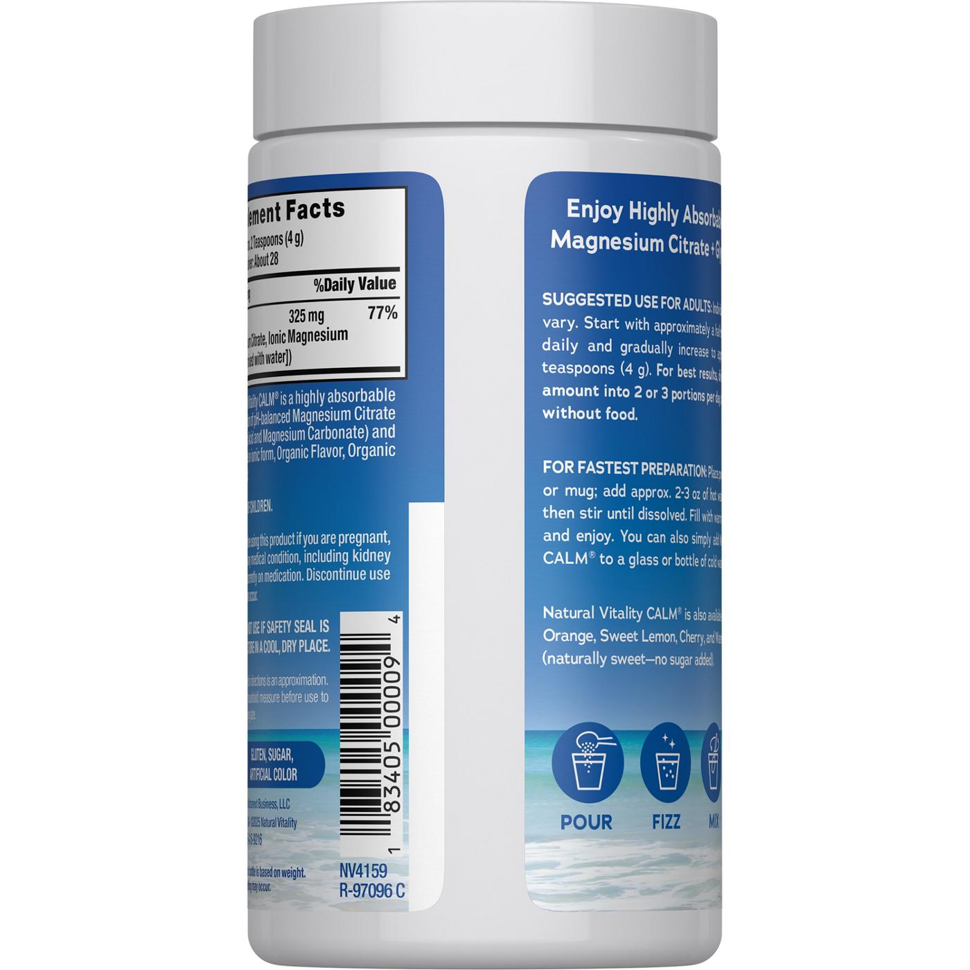 Natural Vitality Calm Magnesium Drink Mix - Raspberry-Lemon; image 3 of 4