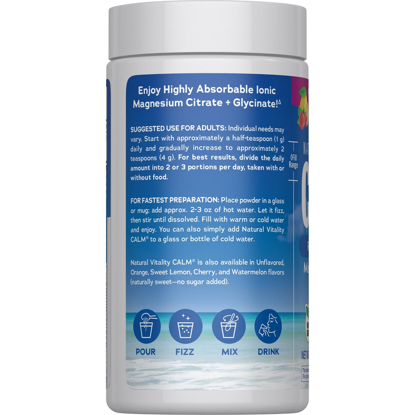 Natural Vitality Calm Magnesium Drink Mix - Raspberry-Lemon; image 4 of 4