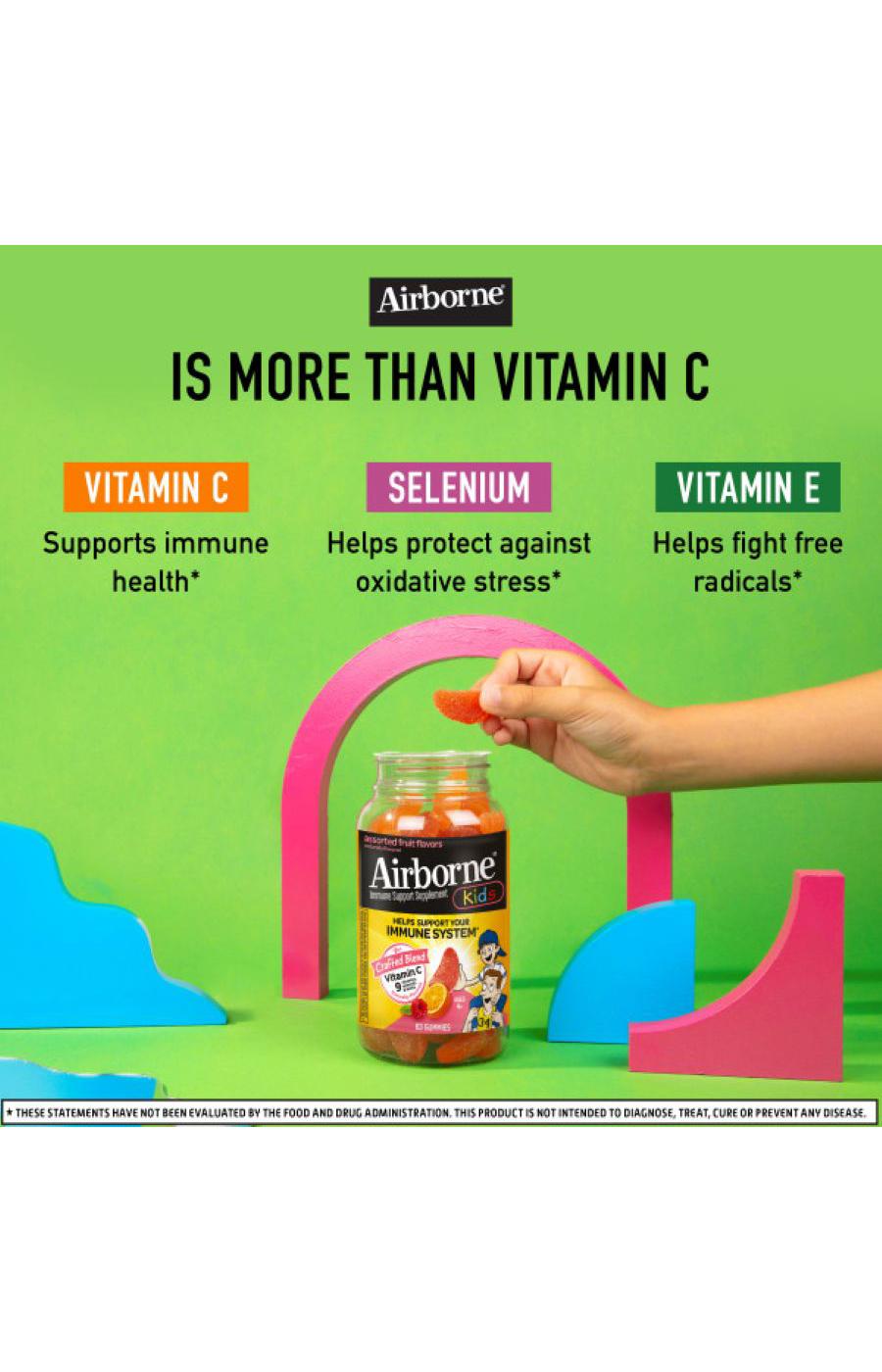 Airborne Kids Assorted Fruit Flavored Gummies; image 2 of 4