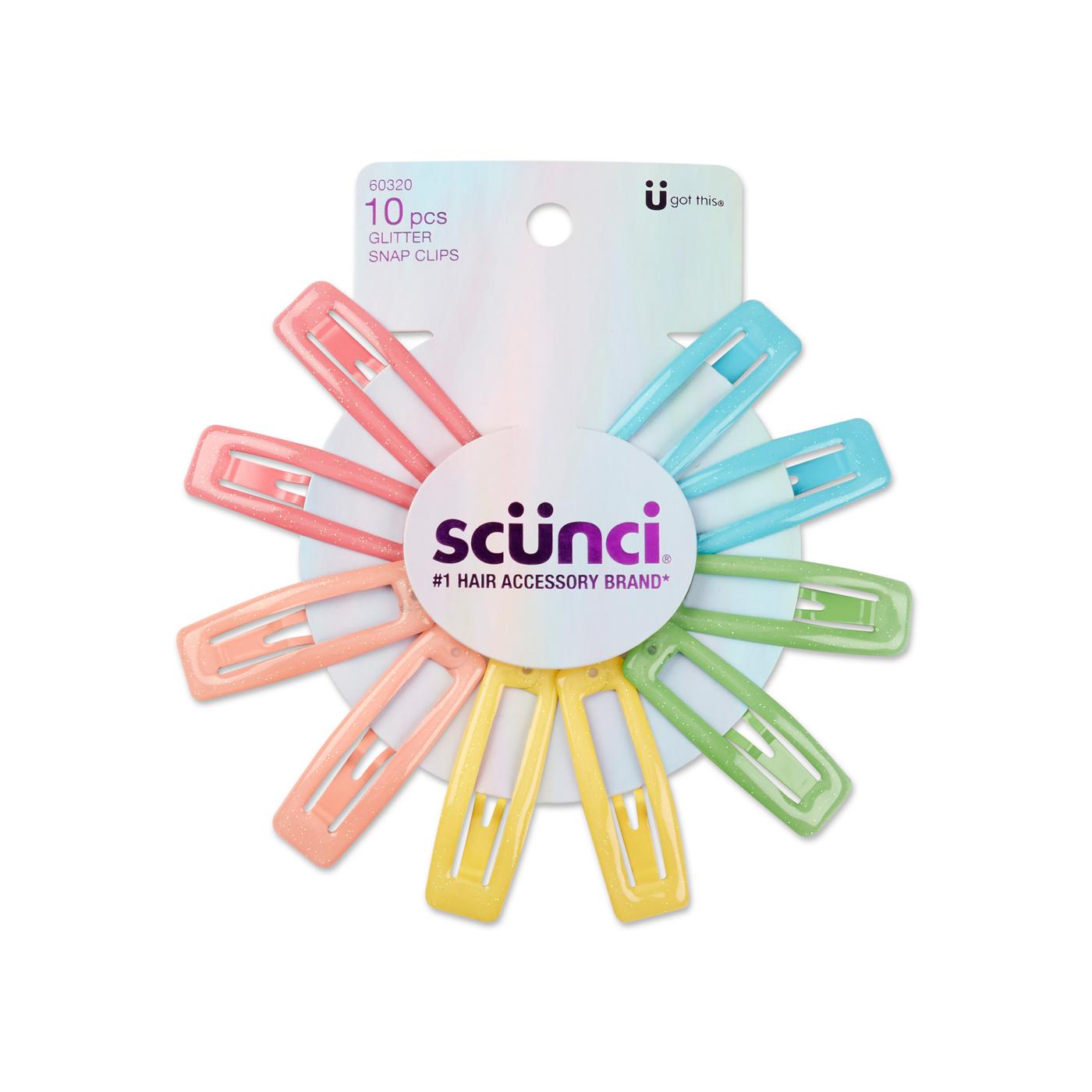 Scunci Glitter Snap Clips; image 1 of 2