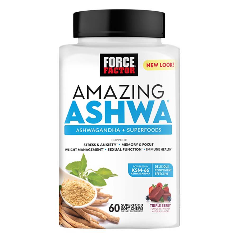 Force Factor Amazing Ashwa Ashwagandha Soft Chews - Triple Berry - Shop ...