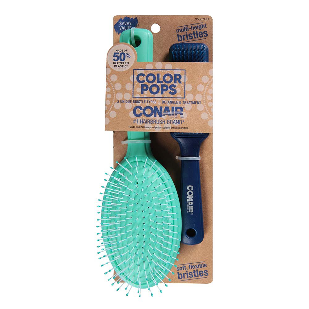 Conair Color Pops Detangling Brush Set Shop Brushes & combs at HEB