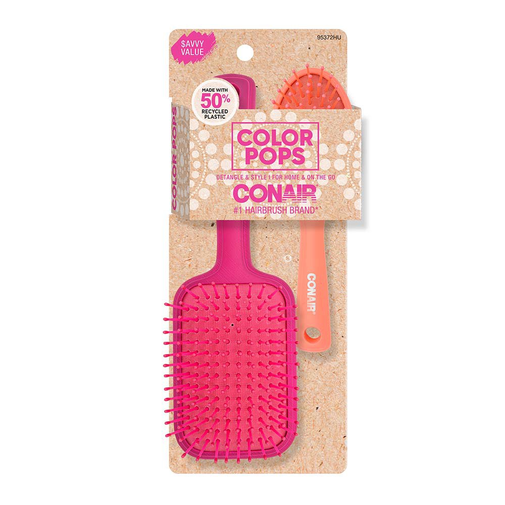 Conair Color Pops Brush Set Paddle & Detangling Shop Brushes & combs at HEB