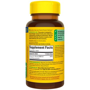 Nature Made Fast Dissolve Vitamin D3 Tablets - 5000 IU, 70 ct