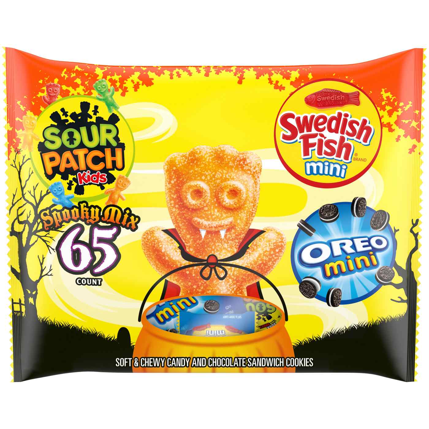 Sour Patch Kids, Swedish Fish, & Oreo Spooky Mix Treat Size Halloween Candy; image 1 of 2