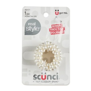 Scunci Pearl Ponytailer w/ Bonus Polyband