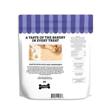 Three Dog Bakery Soft Baked Assorted Mutt Trio Dog Treats, 26 oz