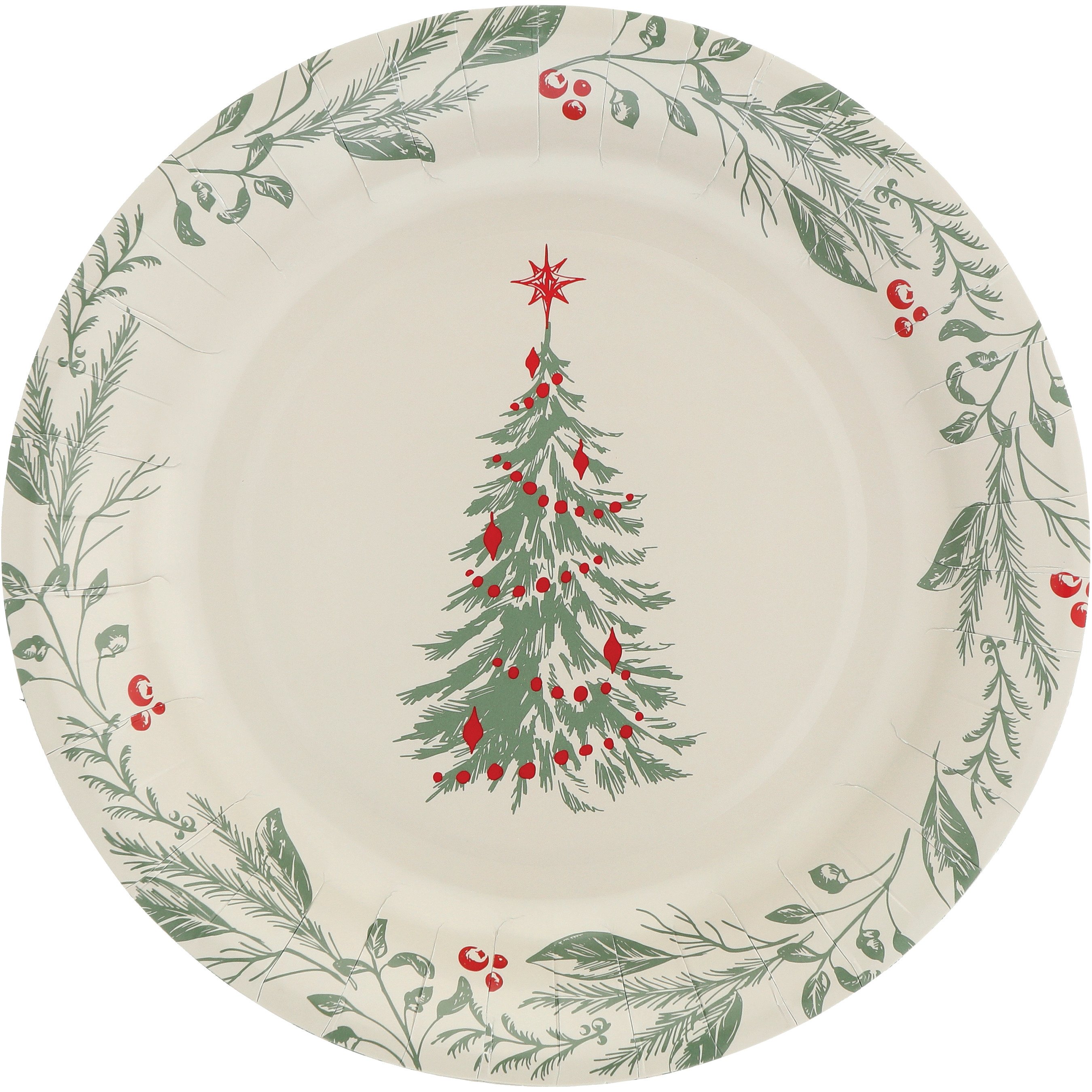 Destination Holiday Christmas Tree & Holly Paper Plates, 10 Ct Shop