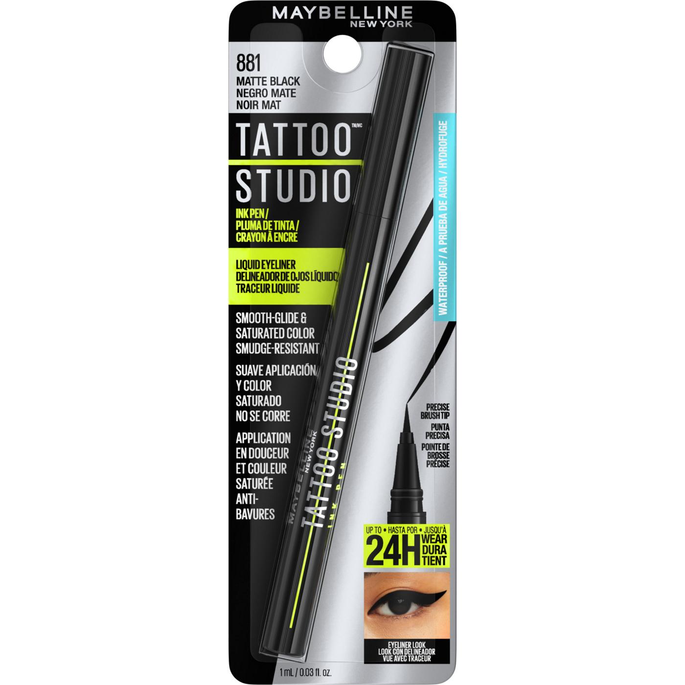 Maybelline Tattoo Studio Liquid Eyeliner - Matte Black; image 1 of 10