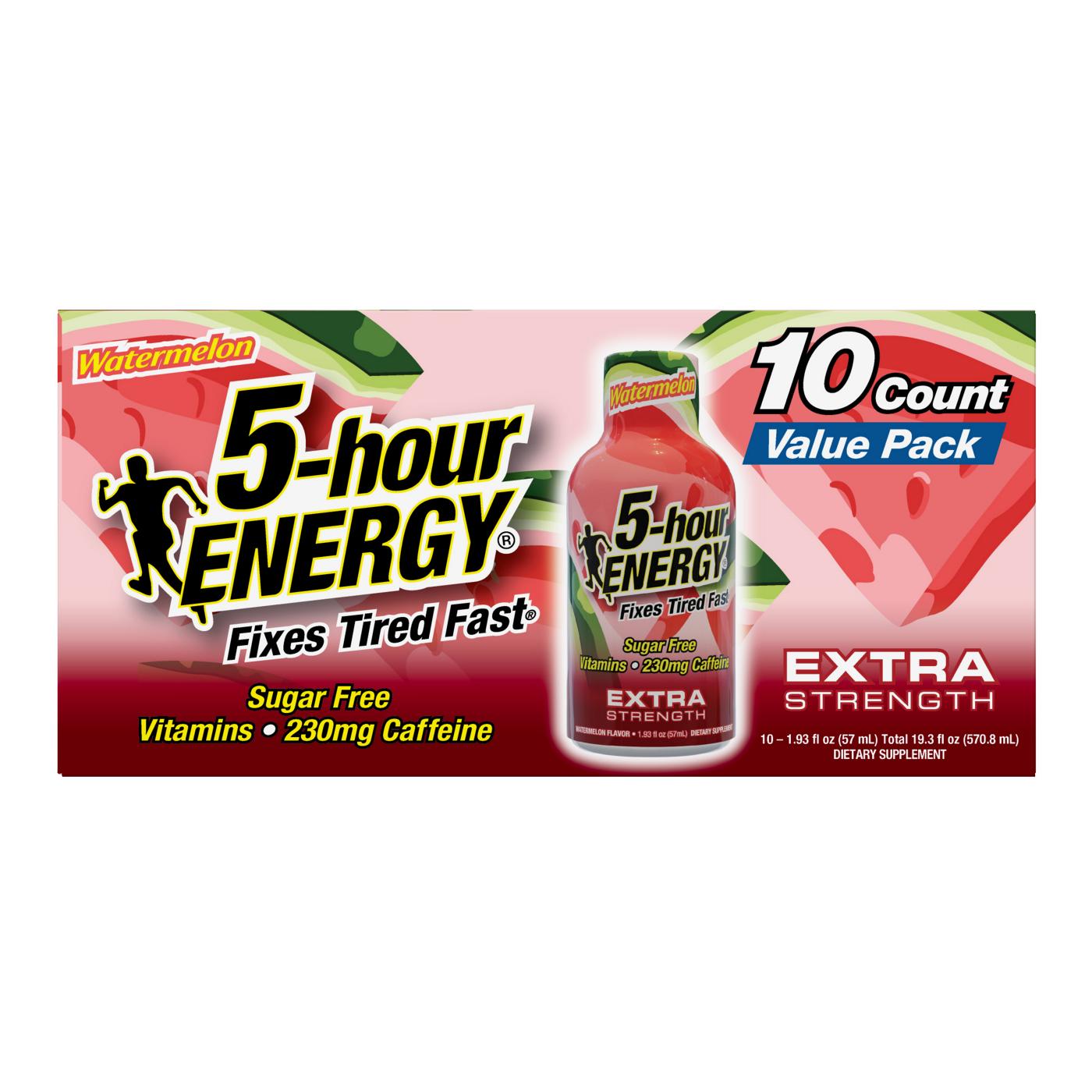 5hour ENERGY Extra Strength Energy Shots Watermelon Shop Sports