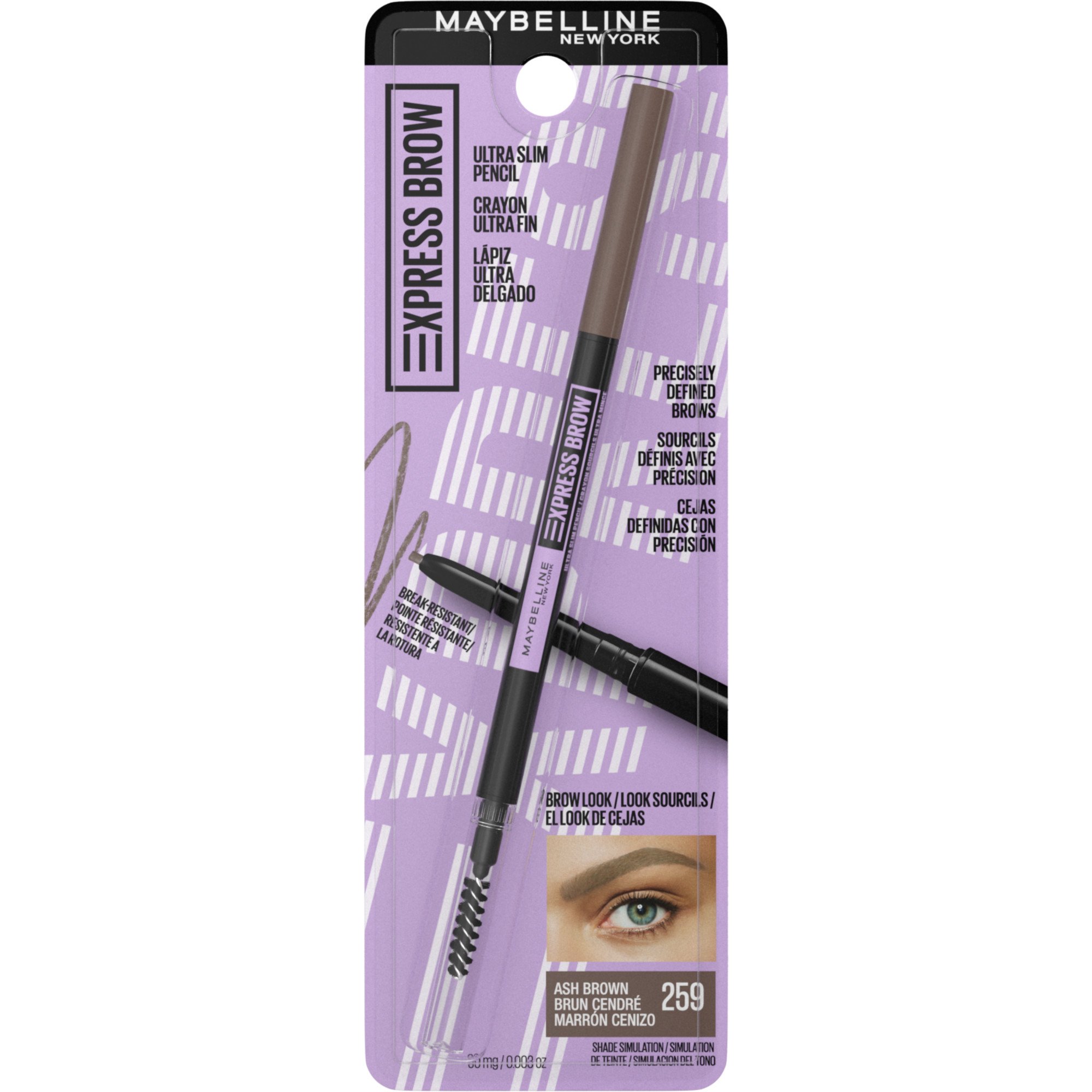 Maybelline Express Brow Ultra Slim Pencil - Ash Brown - Shop Brow ...