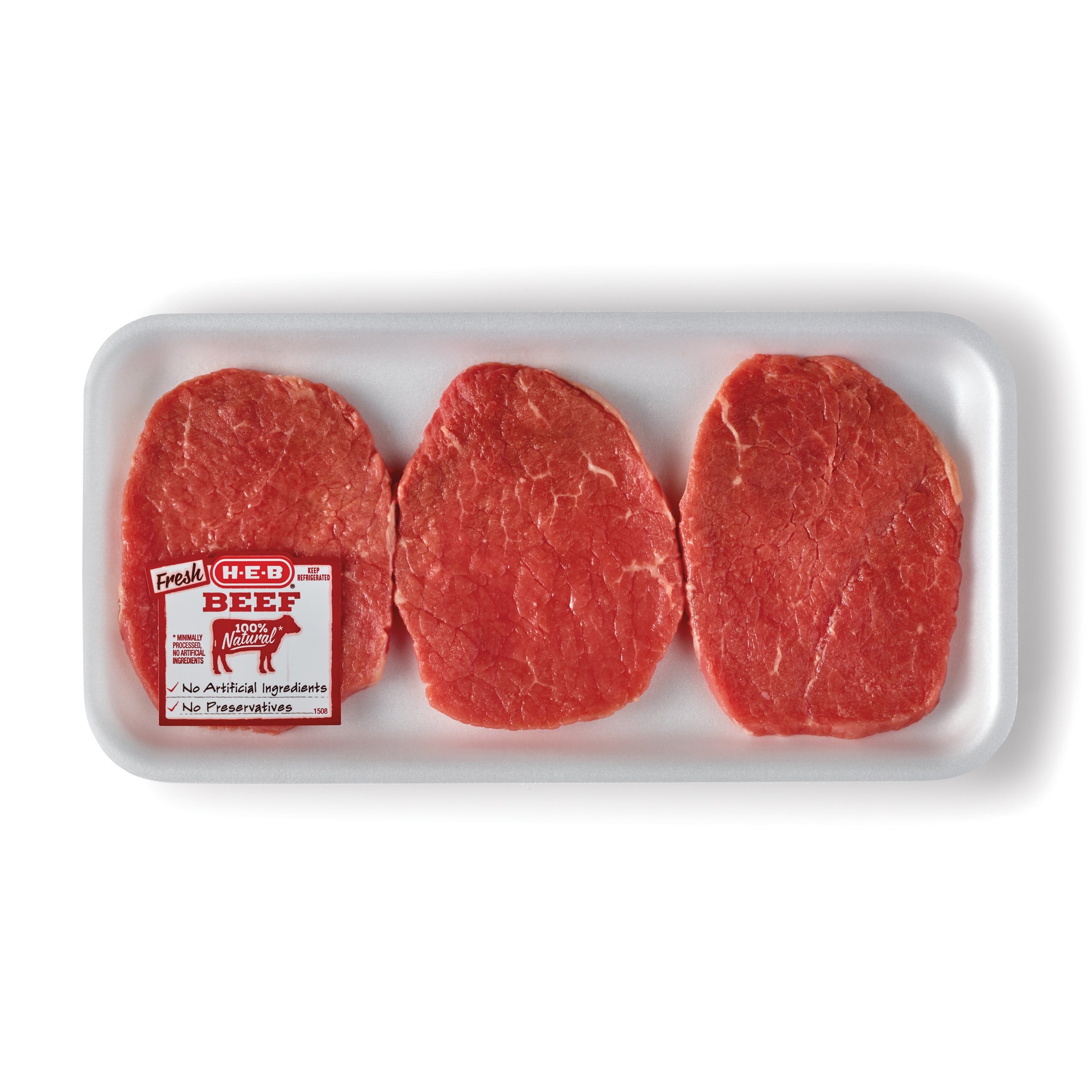 H-E-B Boneless Beef Eye Of Round Steaks, Thin Cut - USDA Select - Shop ...