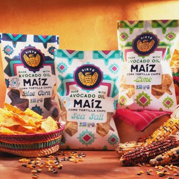 Siete Corn Tortilla Chips Maiz Totopos - Blue Corn