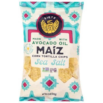 Siete Corn Tortilla Chips Maiz Totopos - Sea Salt