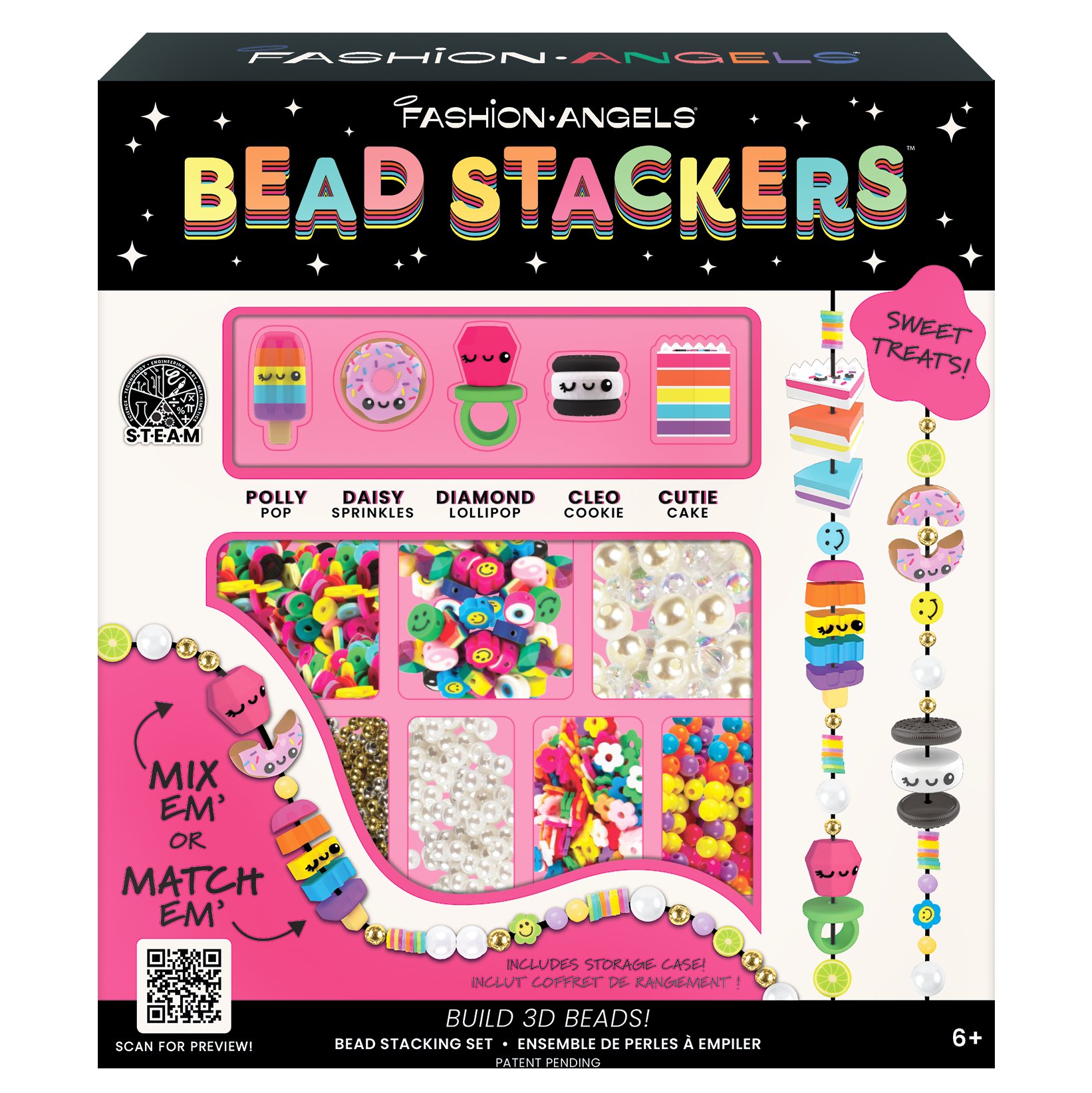 Fashion Angels Sweet Treats Bead Stackers with Storage Case Shop Kits